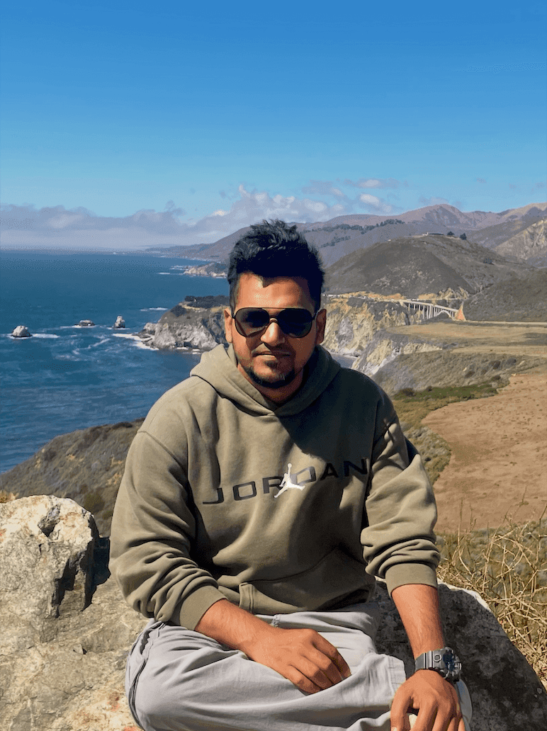 Gazi Yeasin Arifin overlooking Big Sur, California
